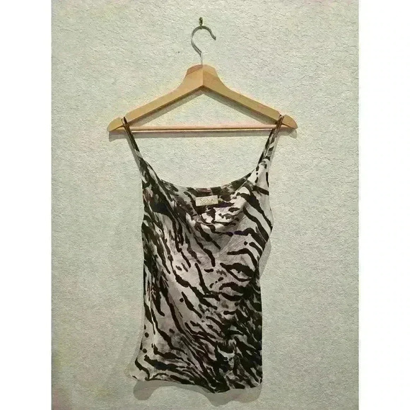 Sofia cowl neck y2k animal print sz s - Picture 2 of 3